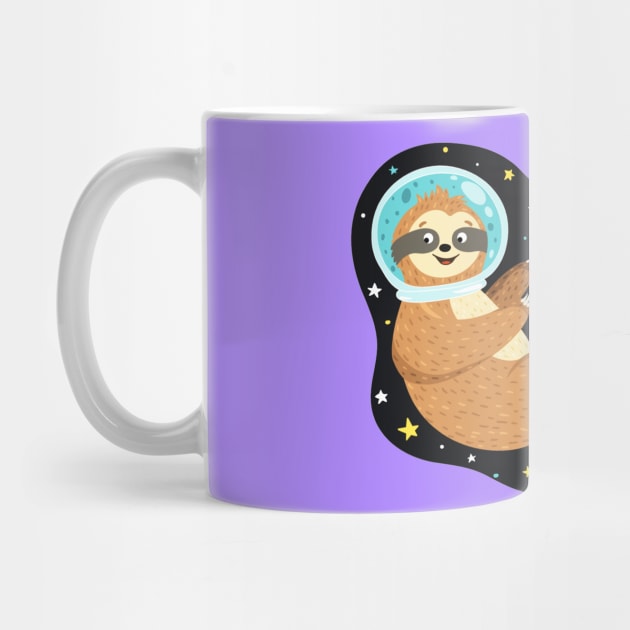 I Need My Space Funny Quote Cute Sloth Lover In Space by Squeak Art